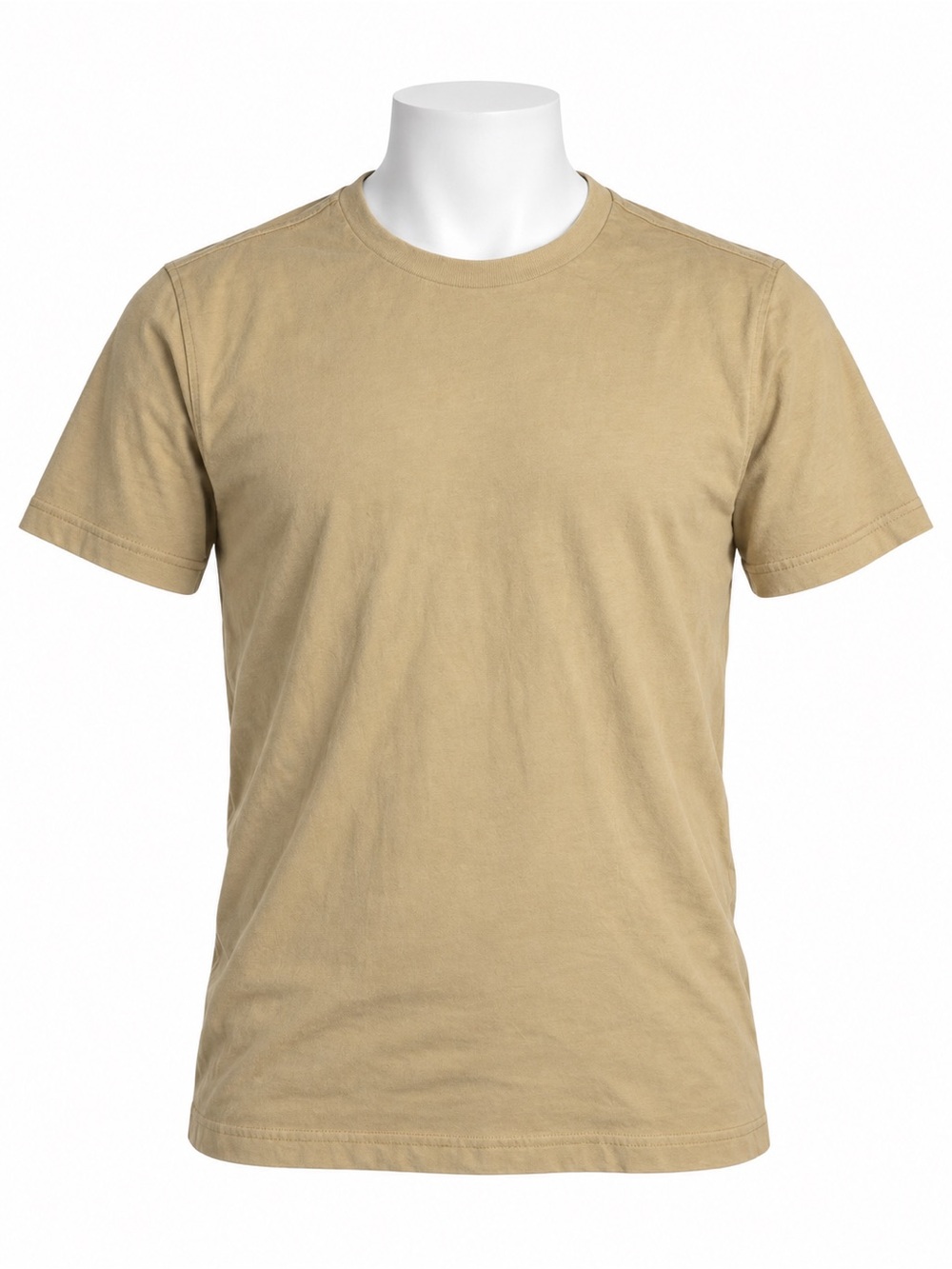 H&M Essentials Men’s Medium Tan Crewneck T-Shirt 100% Cotton Regular Fit